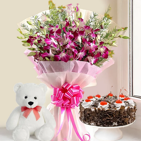 Orchids Cake Combo