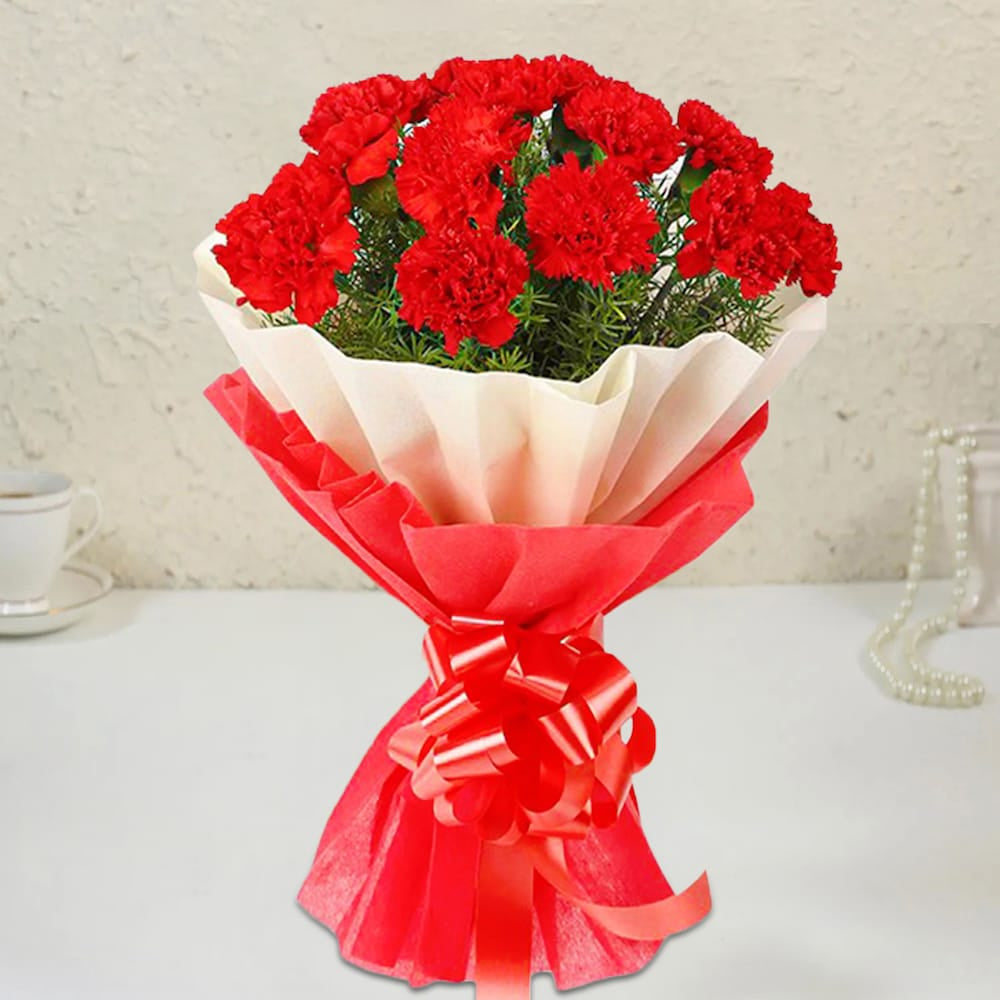 Red Carnations Bouquet